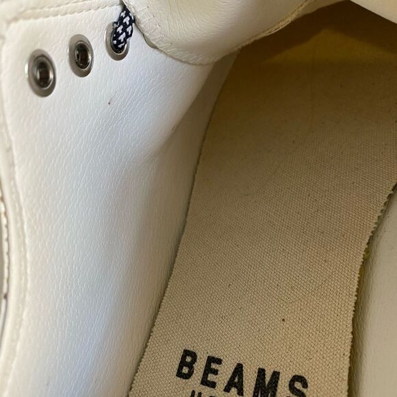 BEAMS HEART Men’s White Leather Sneakers Size M (9” to 9.5” US) - Picture 6 of 12